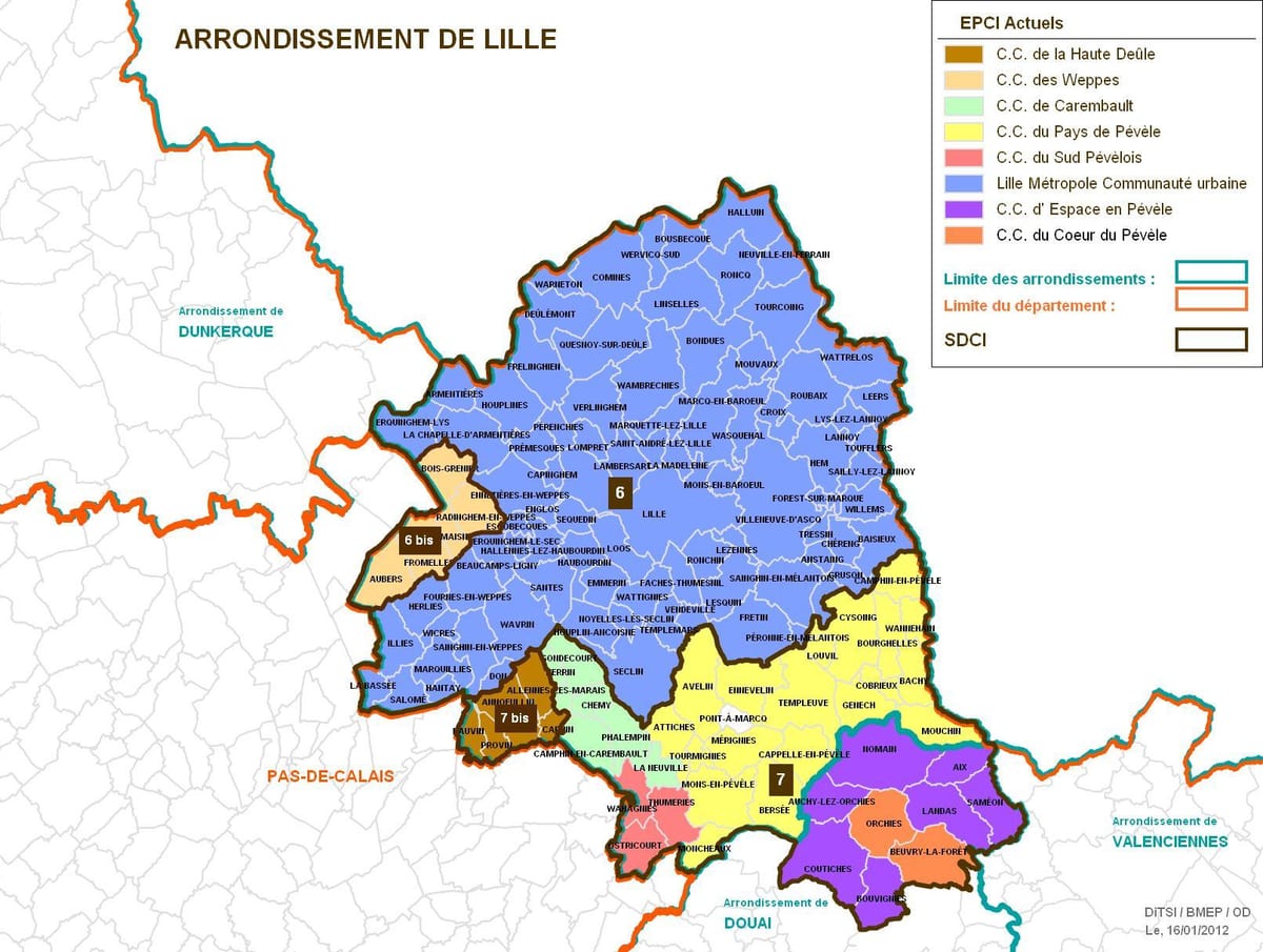 ਨਕਸ਼ਾ ਦੇ ਲਿਲ arrondissement